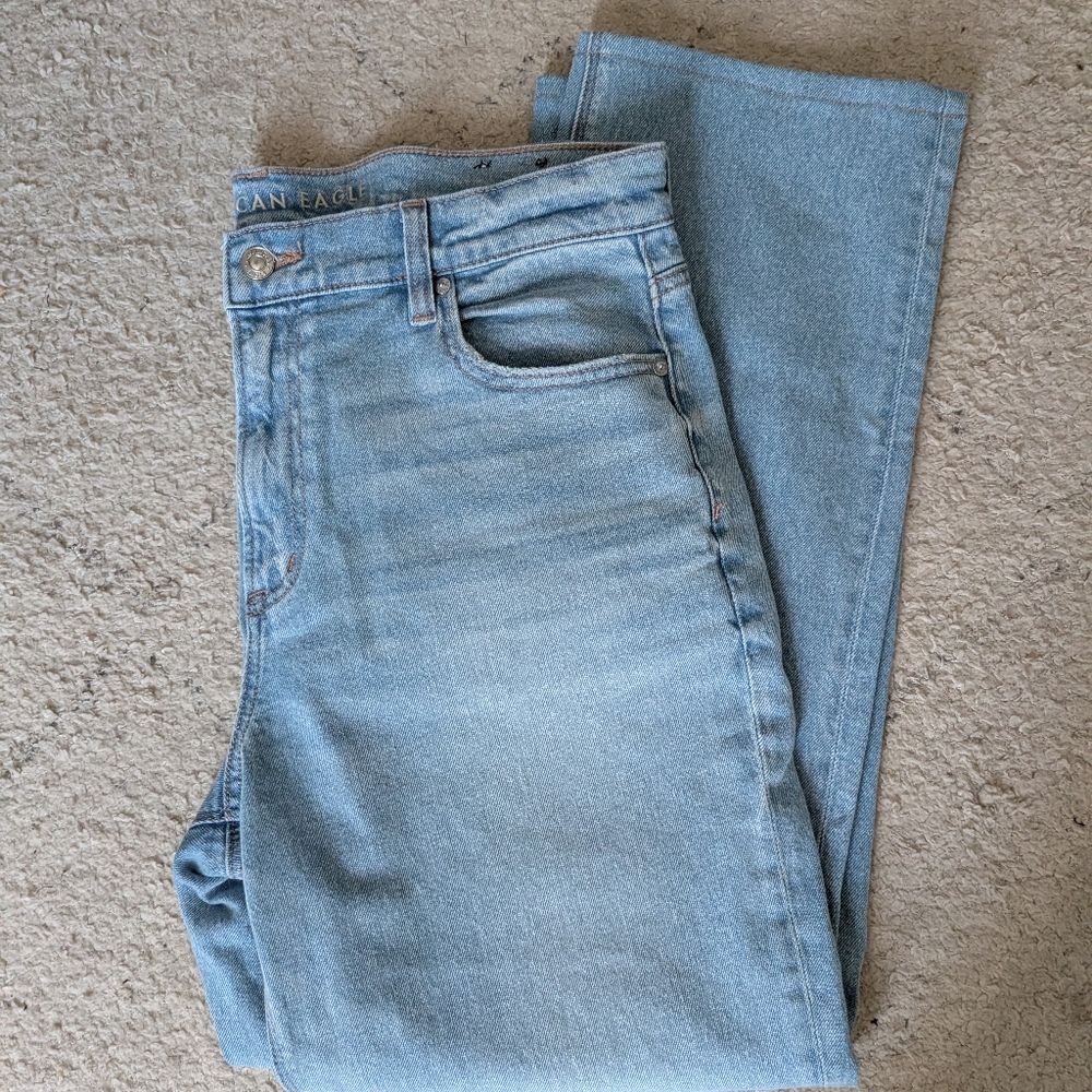American Eagle Outfitters Light Blue High Rise Jeans